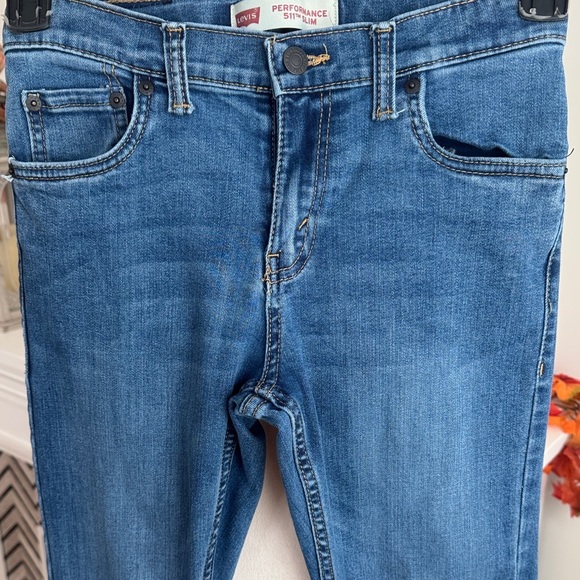 511 Levi's Performance Slim Blue Jeans - Picture 3 of 5